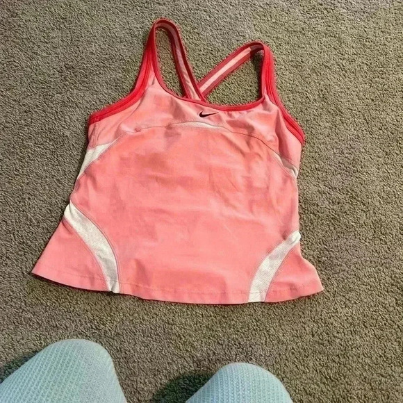 nike dri fit Women’s Sports Bra Activewear Top Peach Size Medium - Picture 5 of 9